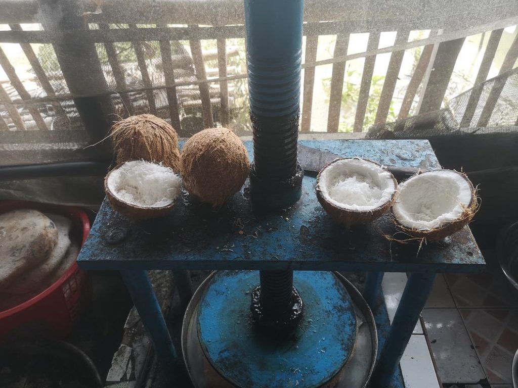 Préparation de la noix de coco
